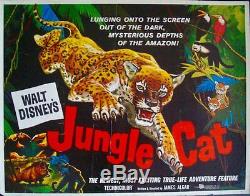 JUNGLE CAT half sheet movie poster 22x28 WALT DISNEY 1960 ANIMAL DOCUMENTARY