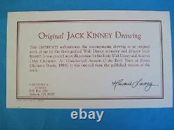 Jack Kinney Walt Disney SIGNED DISNEY BASEBALL DRAWING
