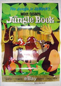 Jungle Book One Sheet NM Disney 1967 Beautiful Unused
