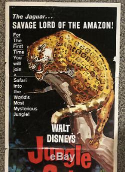 Jungle Cat Original 1959 Walt Disney Movie Poster! (Production Insert) 14x36