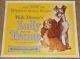 Lady And The Tramp Movie Poster Pb Half Sheet 22x28 Disney Animation 1955