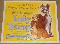 LADY AND THE TRAMP MOVIE POSTER PB Half Sheet 22x28 DISNEY Animation 1955