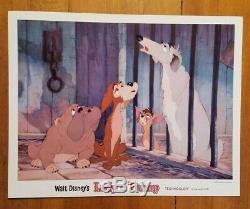 LADY AND THE TRAMP R'1962 Orig. Color COMPLETE 11x14 Lobby Card Set of 9 Disney