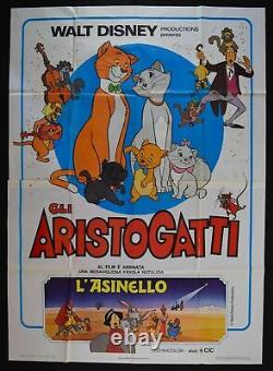 M133 Manifesto 4F Gli Aristocats The Aristocats Walt Disney Cartoon Animation