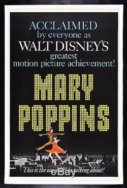 MARY POPPINS CineMasterpieces ORIGINAL MOVIE POSTER 1964 WALT DISNEY DANCING