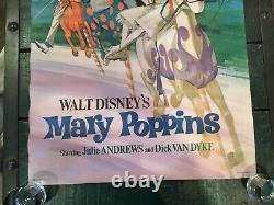 MARY POPPINS set of 2 posters JULIE ANDREWS WALT DISNEY rare 1964 SHASTA BEV