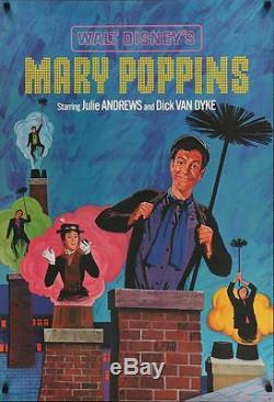 MARY POPPINS set of 3 posters SHASTA JULIE ANDREWS WALT DISNEY Very rare 1964