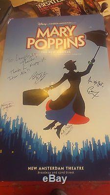 Mary Poppins Signed Broadway Musical Poster Playbill Disney autographed