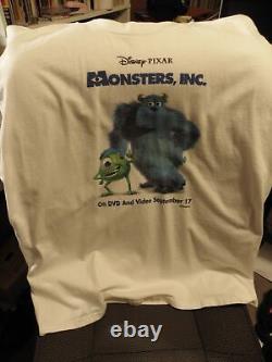Monsters, Inc T-Shirt VINTAGE ORIGINAL 2002 PROMOTIONAL Disney Pixar
