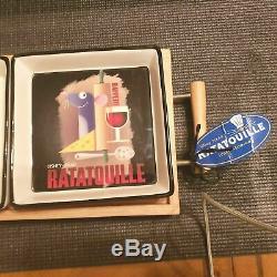 NEW W TAG Disney Pixar Movie Memorabilia Ratatouille Wooden Tray 3 Tidbit Bowls