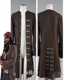 New! Pirates Of The Caribbean Captain Jack Sparrow Coat All Sizes Av