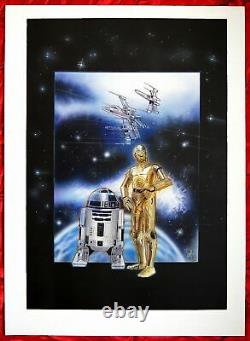 ORIGINAL Artwork Scott Westmoreland STAR WARS C-3PO R2D2 Walt Disney's Painter