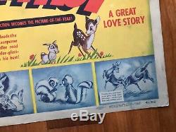 ORIGINAL Walt Disney TITLE CARD BAMBI (1942) LOBBY CARD RARE! 11 X 14 INCHES