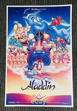 Official 1992 Disney ALADDIN One Sheet Movie Poster (18x27)