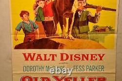 Old Yeller Original 1SH Movie Poster Re-release 1974 27 x 41 Disney