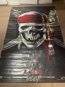 On Stranger Tides Banner Double Sided? Pirates Of The Caribbean Disney 7ftx6ft