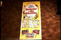 One Hundred And One 101 Dalmations 1961 Rolled Insert 14x36 Movie Poster Disney