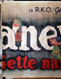 Orig italian movie poster SNOW WHITE AND THE SEVEN DWARFS Disney ONLY KNOWN COPY