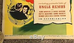 Original 1946 Song of the South Insert Movie Poster, 14x36, Disney, Super Rare