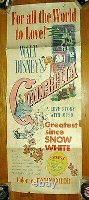 Original 1950 Cinderella Insert Walt Disney Animated VG 72 Years Old VERY RARE