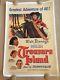 Original 1950 Walt Disney Treasure Island Movie Poster Linen Backed
