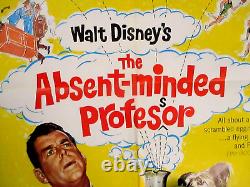 Original 1961 The Absent Minded Professor Walt Disney 1 Sheet F. MacMurray
