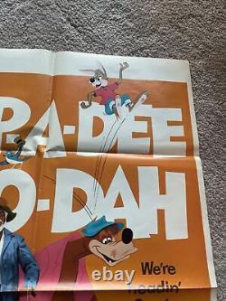 Original 1972 Walt Disney's Song Of The South Movie Poster 1 Sheet 41 X 27