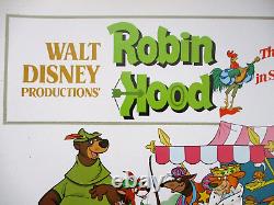 Original 1973 Robin Hood Disney 22 X 28 Poster Voices Roger Miller Peter Ustinov