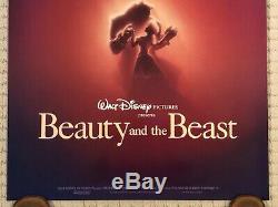 Original Disney BEAUTY AND THE BEAST 1991 DS Advance Theatrical Poster 27 x 40