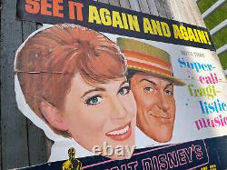Original Disney Mary Poppins movie standee Movie theater rare Julie Andrews 1964