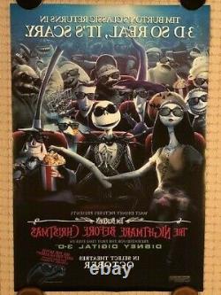 Original Disney NIGHTMARE BEFORE CHRISTMAS 2008 3D Reissue DS Theatrical Poster