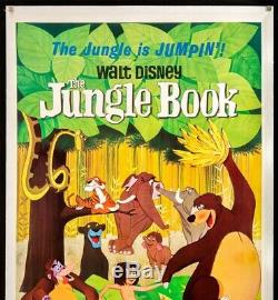 Original U. S. Movie Poster One Sheet Disney Jungle Book 1967 Linen Backed