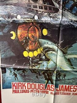 Original Walt Disney 20,000 Leagues Under The Sea Movie Poster 27x41 Spanish