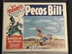 PECOS BILL R1954 Original Lobby Card Disney RKO Roy Rogers Short Subject Scarce