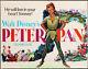 Peter Pan Lobby Card Set Of 9 Disney 11x14 Inch Movie Poster R1978 Very Fine