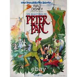 PETER PAN Movie Poster 47x63 in. 1953/R1977 Walt Disney, Bobby Driscoll