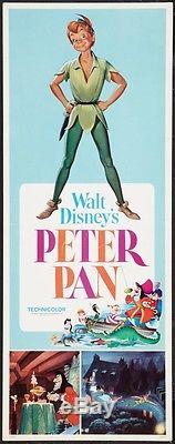 PETER PAN US insert movie poster 14x36 R69 WALT DISNEY MINT