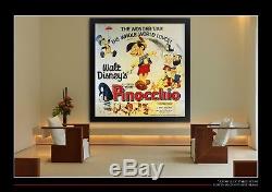 PINOCCHIO Walt Disney 6x6 ft Giant Billboard Original Movie Poster 1940
