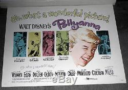 POLLYANNA 22x28 HAYLEY MILLS/AGNES MOOREHEAD original DISNEY 1960 movie poster