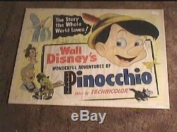 Pinocchio R54 Half Sheet 22x28 Movie Poster Disney