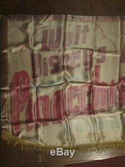Pinocchio Rare Original 1940 Movie Poster Cloth Banner Walt Disney