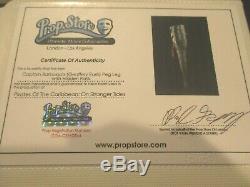 Pirates of the Caribbean BARBOSSA PEG LEG w Hidden Flask Prop Screen Used Disney