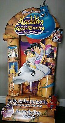 RARE Aladdin Movie Standee Display Large 6' Walt Disney Robin Williams 1996