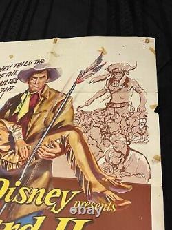 RARE DISNEY ORIGNAIL VINTAGE 1956 Westward Ho The Wagons Original Movie Poster