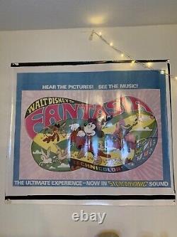 RARE Disney Fantasia Movie Poster Vintage Original 1970's style