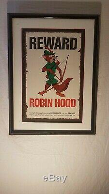 ROBIN HOOD, orig. Disney 11x17 Reward 1973 poster professionally framed