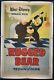 Rugged Bear One Sheet Movie Poster 1953 Walt Disney Donald Duck On Linen