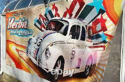 Rare Disney Advertising Movie Billboard Sign Herbie 53 Fully Loaded Vw Bug 5x12