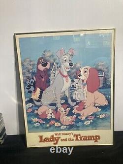 Rare Original 1955 Walt Disney's Lady And The Tramp 1-sh Movie Poster