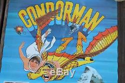 Rare Vintage 1981 Condorman Superhero Movie Poster Baskin-Robbins Walt Disney